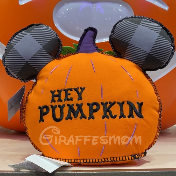 Disney Halloween Mickey Mouse Hey Pumpkin Pillow - Picture 2 of 2